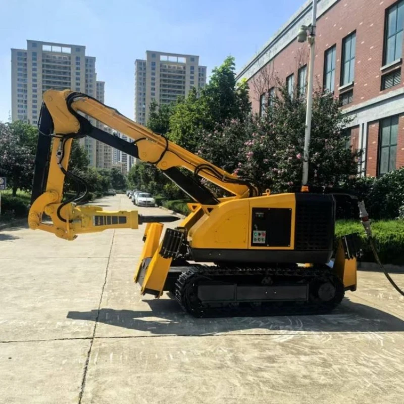 Robotic Demolition Machine Hybrid Power Remote Control Heavy Duty Tracked Hydraulic Breaker Underground Excavation