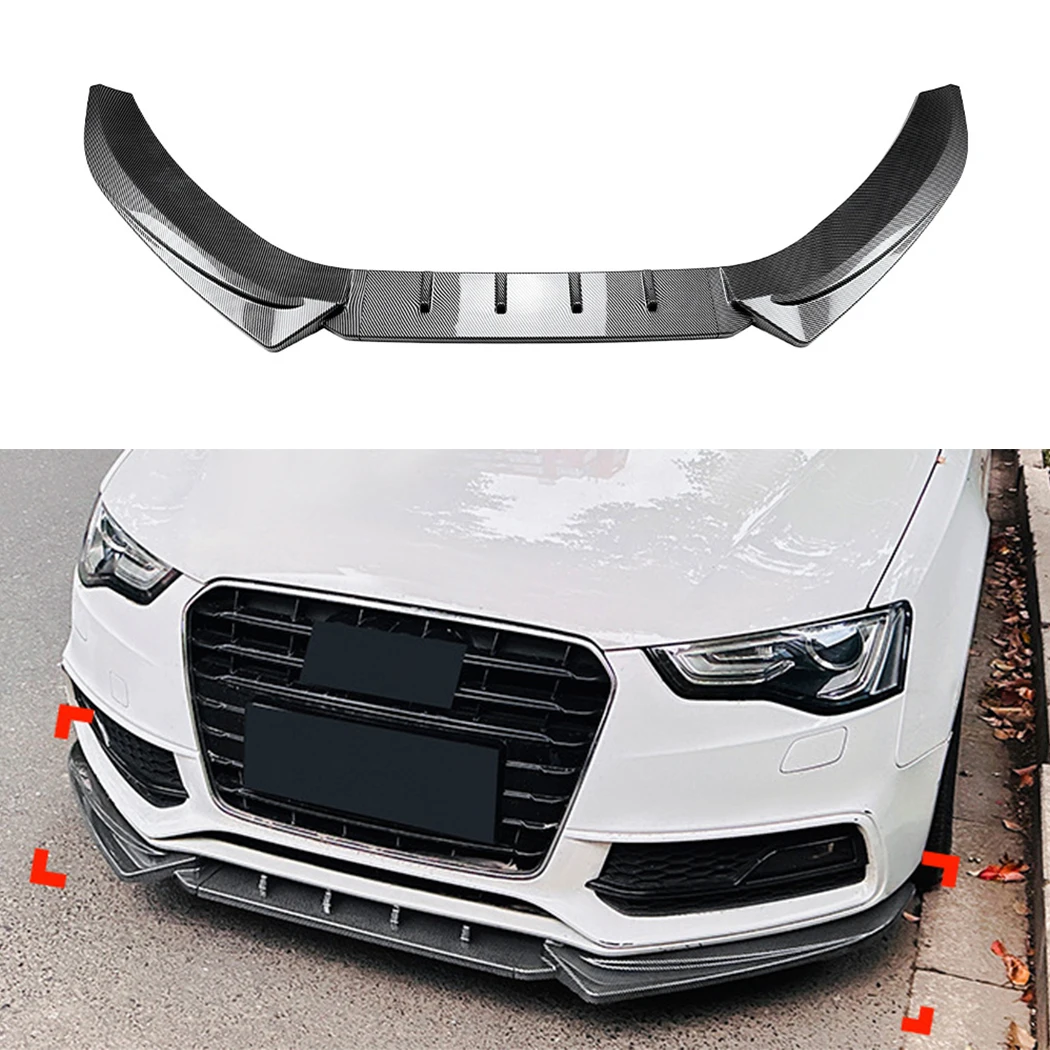 For Audi A5 S5 8T Sline 2012-2017 Front Bumper Spoiler Lip Lower Body Kit Diffuser Splitter Tuning Guard Body Kit Tuning ABS