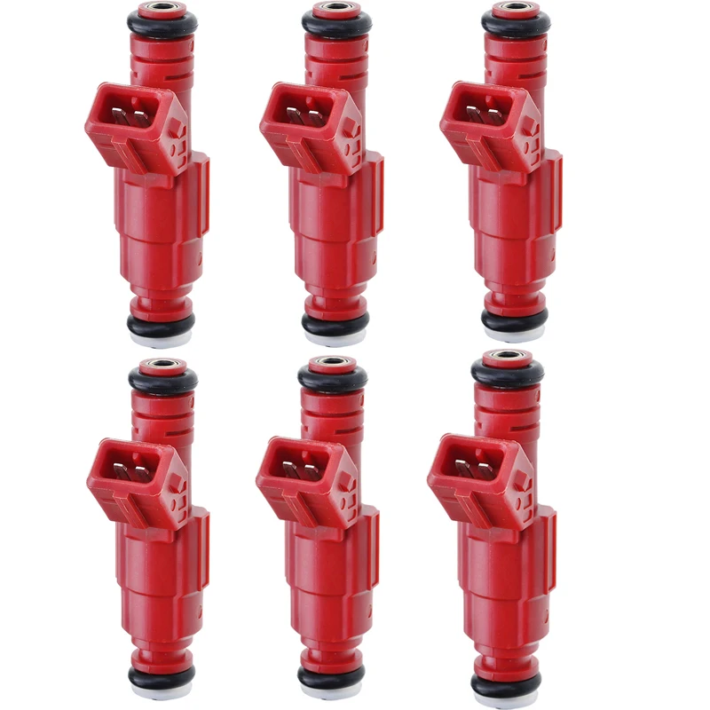 6Pcs Fuel Injectors 0280155735 Fit for Explorer 1997-1998 Ranger Aerostar 1997 V6 4.0L 97JF9F593AA 037906031D