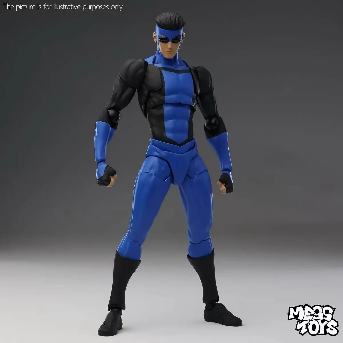 Mess Toys Invincible Action Figure Mark Grayson Classic First Suit Blue-Black New Suit Toys Collectibles For Hobby Halloween