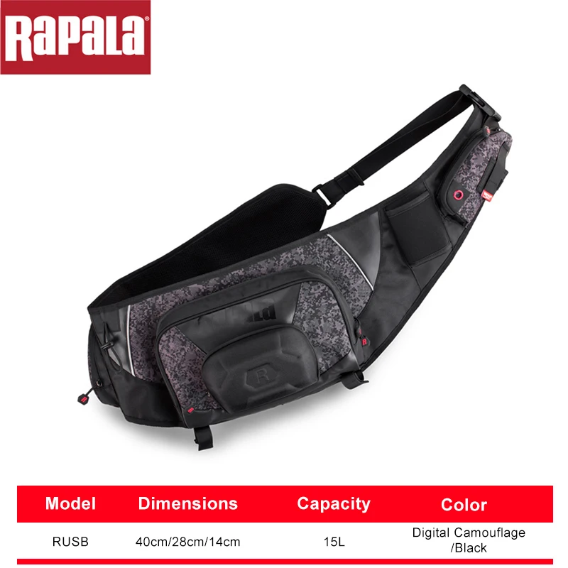 RAPALA Urban Series RUSB Сумка-слинг Рыболовная сумка 40*28*14 см 15л Многофункциональный уличный рюкзак Рыболовные снасти