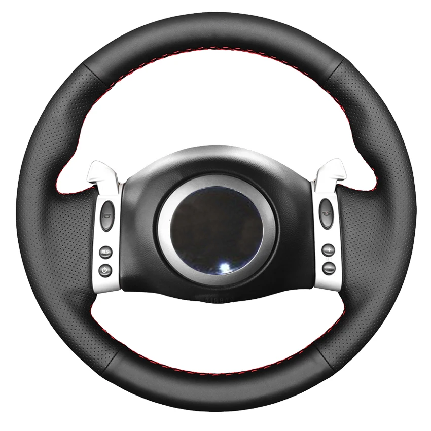 

Black Genuine Leather Car Steering Wheel Cover For Mini Coupe 2001-2006 Convertible 2004-2008 Mini R50 R53 R60