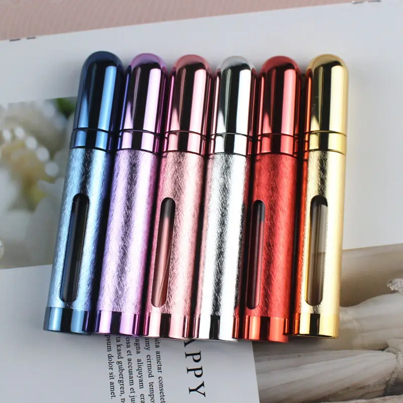 

50pcs High Quality 12ml Aluminum Perfume Bottle Empty Glass Atomizer Refillable Mini Pump Spray Bottles Travel Size