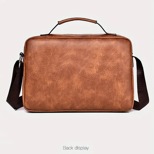 Imagen 2 del producto Elegante Bolso Mensajero de Piel Sintética Multicolor con Correa Ajustable, Ligero para el Transporte Diario, Viajes al Aire Libre, Bolso Funcional y con Estilo