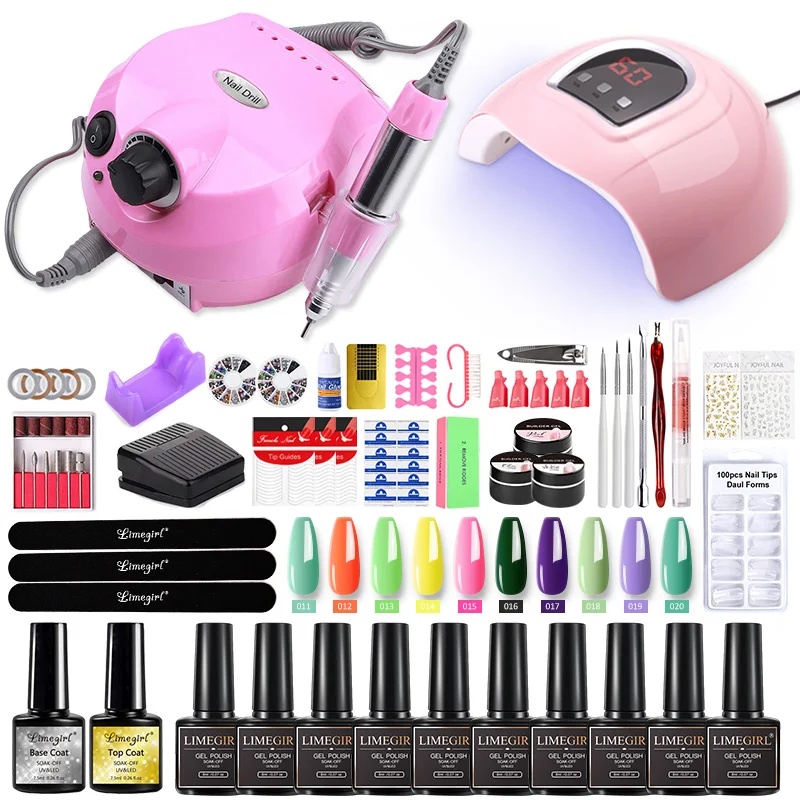 

Manicure Set LED Nail Dryer Electric Nail Drill Nail Polish Polishing Manicure Beginner Tool Set Polyethylene Nail Tools DIY Set