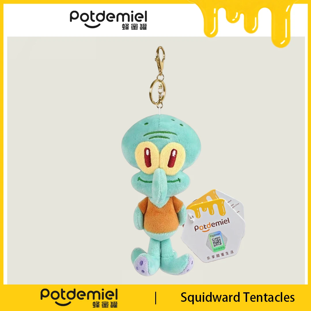

Potdemiel SpongeBob Squidward Mini Plush Keychain Cute Bag Pendant Soft Doll Holiday Gift For Teen Girls Backpack Decor