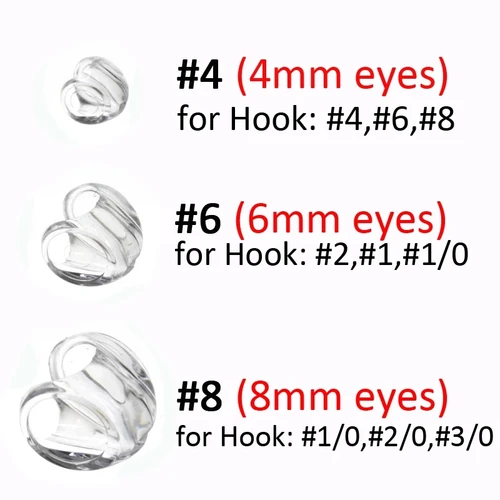 Imagen 2 del producto Bimoo 20 piezas máscara de pescado epoxi fluorescente transparente Streamer moscas de agua salada Material de atado de moscas incluido ojos de pez holográficos luminosos 3D