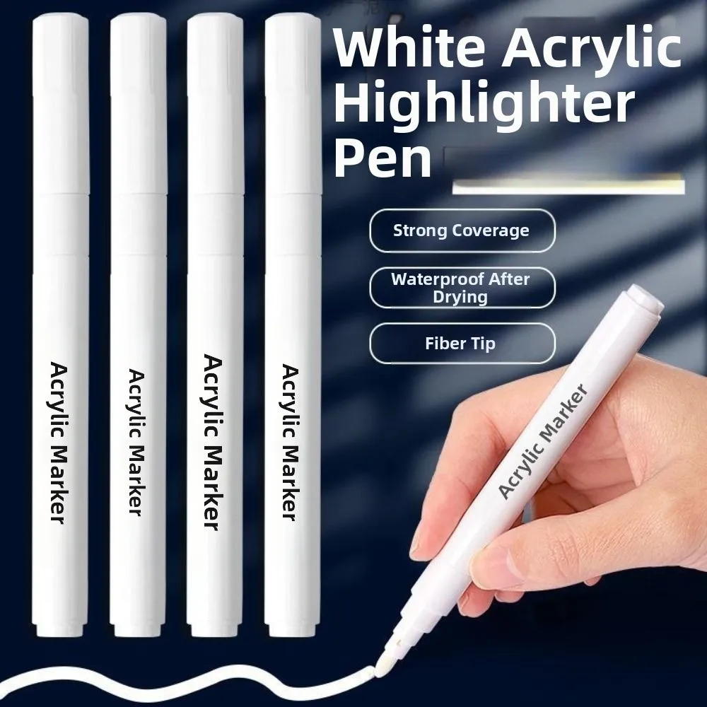 

Белый студенческий специальный маркер, акриловая быстросохнущая кисть для рисования и быстросохнущий маркер на масляной основе