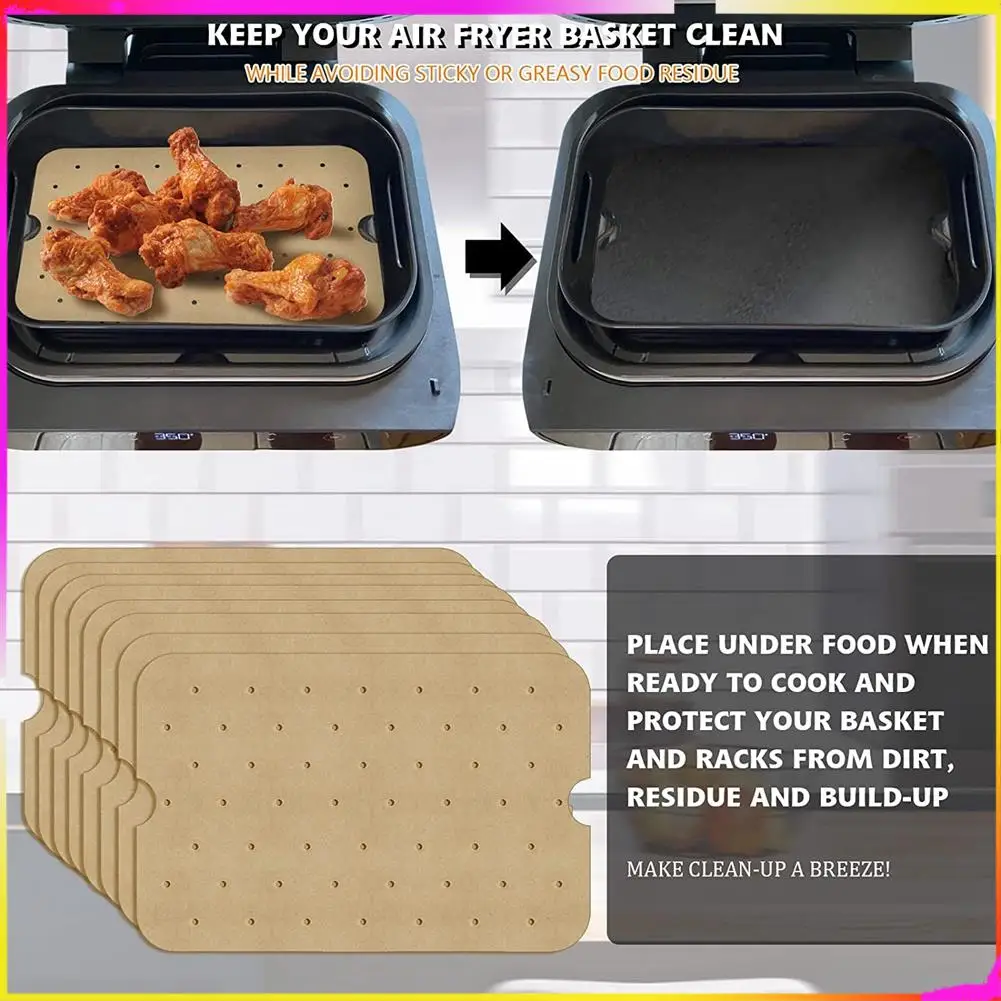 M04K 150 قطعة من ملحقات مقلاة الهواء لـ Ninja Foodi Smart XL، بطانات ورق البرشمان للمقلاة الهوائية للنينجا FG551(BG500A)