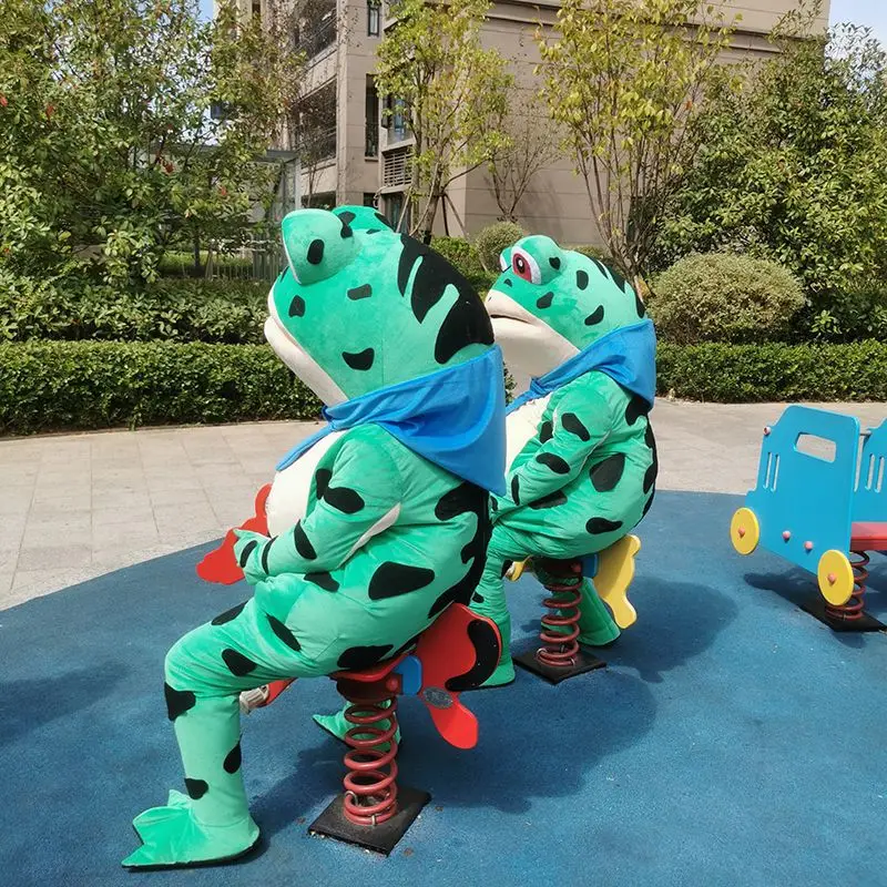 Costume drôle de mascotte de grenouille de beurre, vêtements d'anime de bande dessinée de propagande, Halloween adulte, fêtes de Pâques