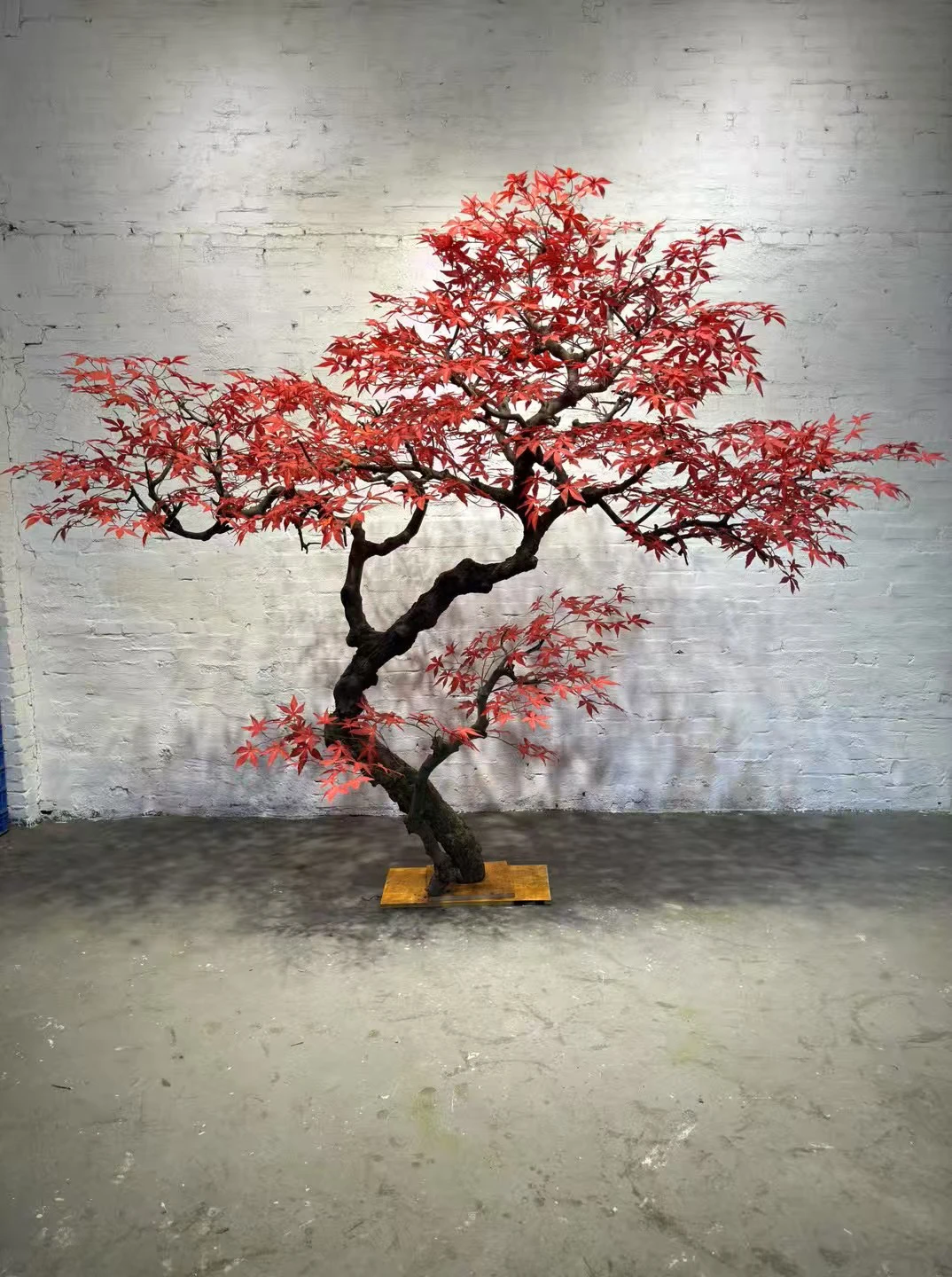 Red maple tree simulation tree indoor and outdoor landing large landscape Japanese-style courtyard landscaping decoration