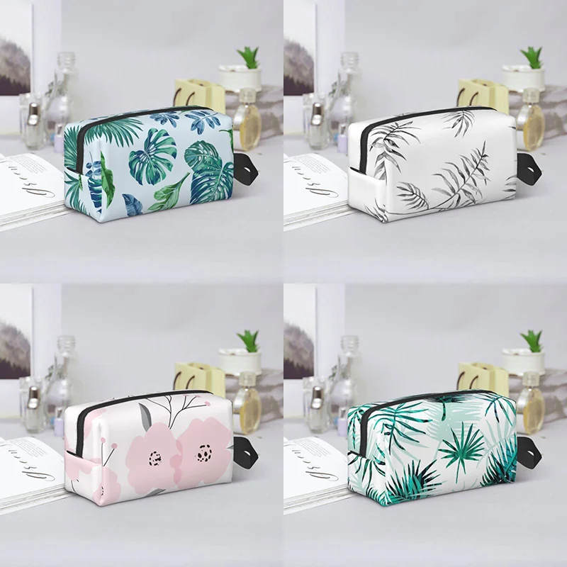 

1PC Art Leaf Toiletries Storage Bag Makeup Portable Bag Cosmetic Bag Makeup Accessory Large Cosmetic Pouch Travel Toiletry Bag