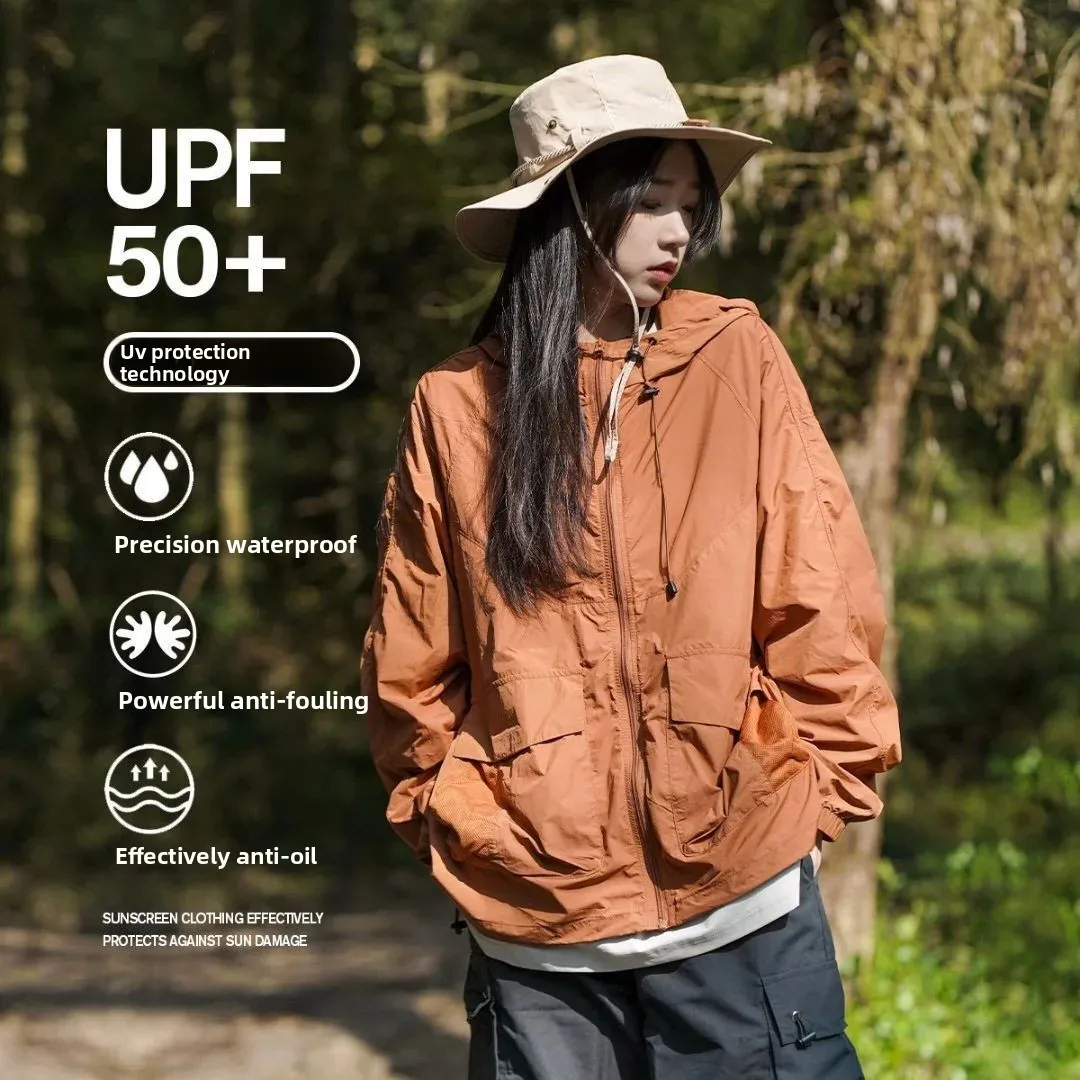 Outdoor Hiking Fishing UPF50+ Sun Protection Jacket Anti-UV Ultra Thin Breathable Hooded Cycling Camping Sports Skin Coat Unisex