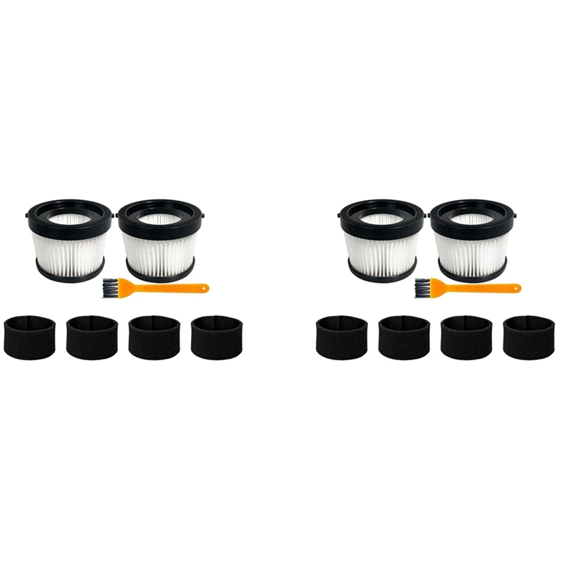 A01V-4Pcs DCV5011H فلتر HEPA للمكنسة الكهربائية المحمولة DCV501HB، مع 8 مرشحات أكمام رغوية و2 فرشاة