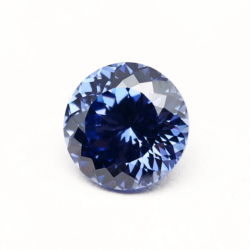 New Tanzanite Round 100 Faceted Cut Cubic Zirconia Lab Zircon CZ 4K Cutting 5A+ Quality for Jewelry Making