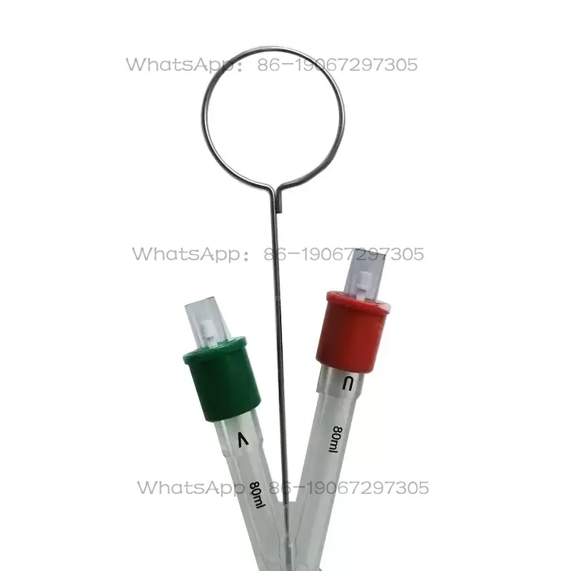 Disposable, Transparent Elongated Silicone Catheter with Two Independent Transparent Filling Balloons At The End