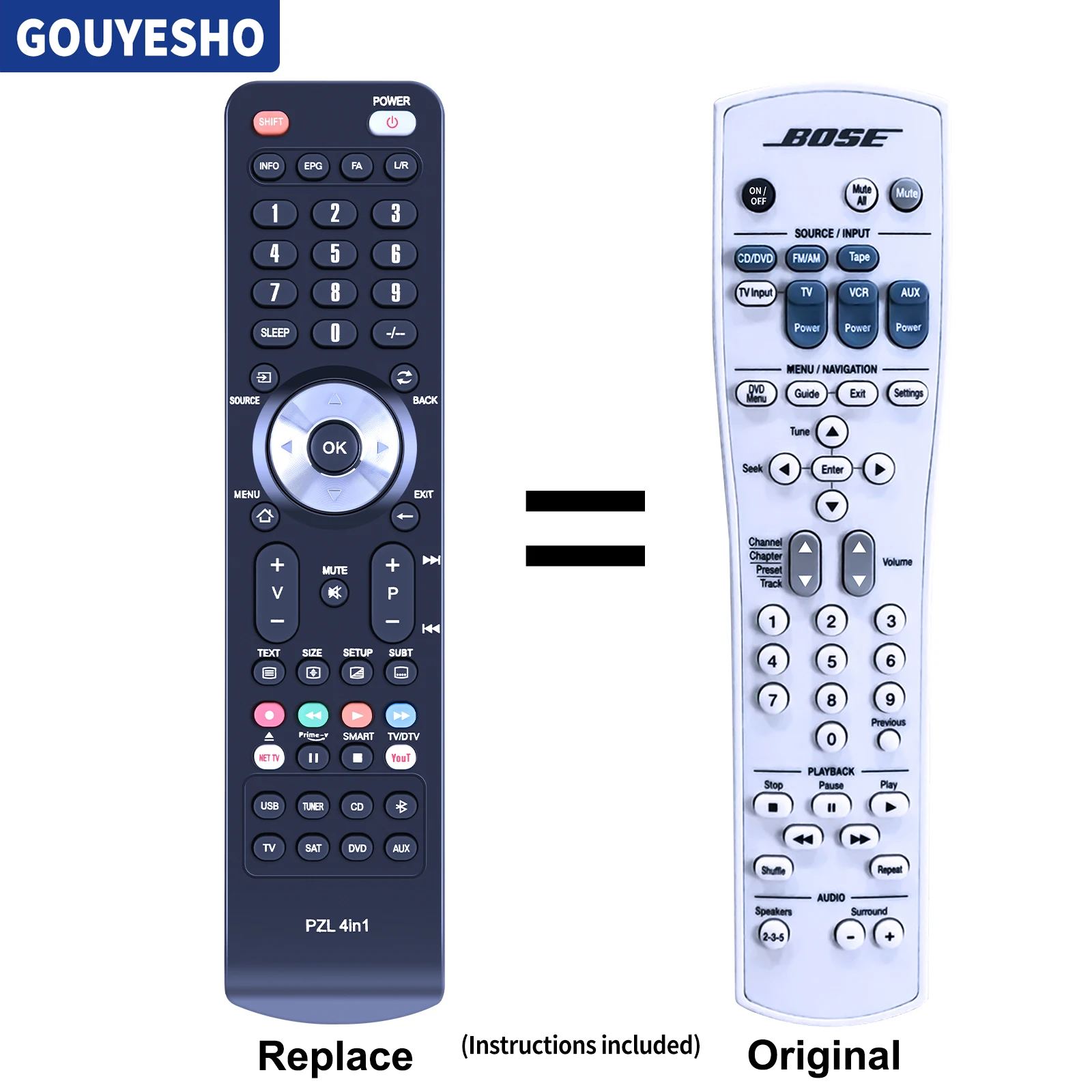 New RC28T1-27 Remote Control Replacement fit for Bose Lifestyle 28/35 Media Center AV28