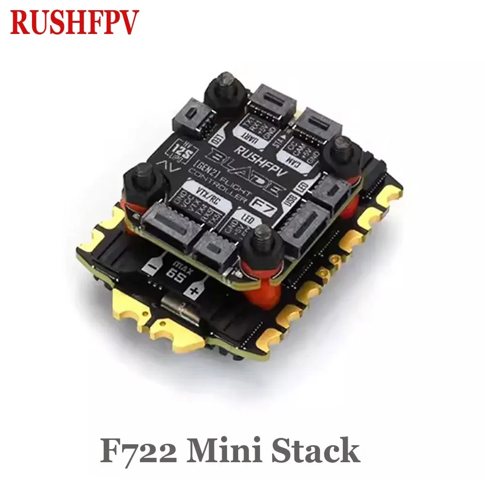 Rushfpv เบลด V2 F722อะนาล็อก/ดิจิตอลมินิตัวควบคุมการบินและ50A/60A 3-6วินาที BLHeli_32 4-in-1ไร้แปรง ESC สำหรับโดรน RC FPV