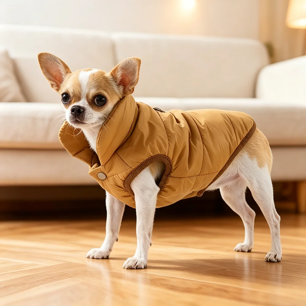 Wasserdichter Hunde-Wintermantel, Warme Fleece-Gefütterte Haustierjacke, Leichte Welpenkleidung, Kälteschutzkleidung für Dackel und Kleine Hunde – Detail 21
