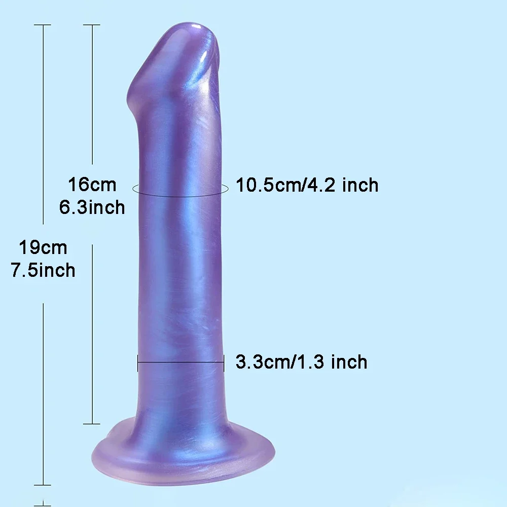 New 7.5inch Jelly Small Dildos for Beginners Realistic Anal Dildo with Suction Cup Flexible Strapon Penis Sex Toys for Women Men