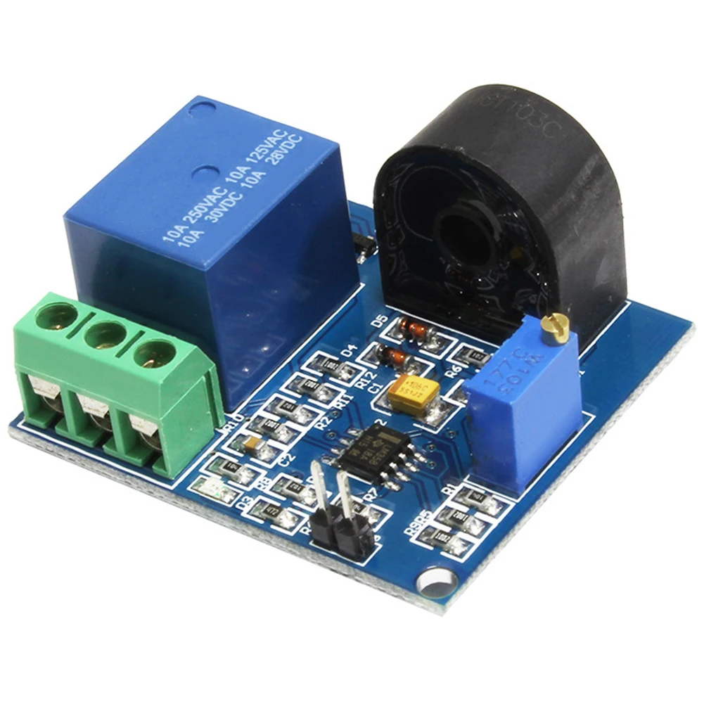 0-5A Overcurrent Sensor Current Sensor Relay For Solar Farms Wide Frequency Range 20Hz 400Hz Potentiometer Trigger Setting