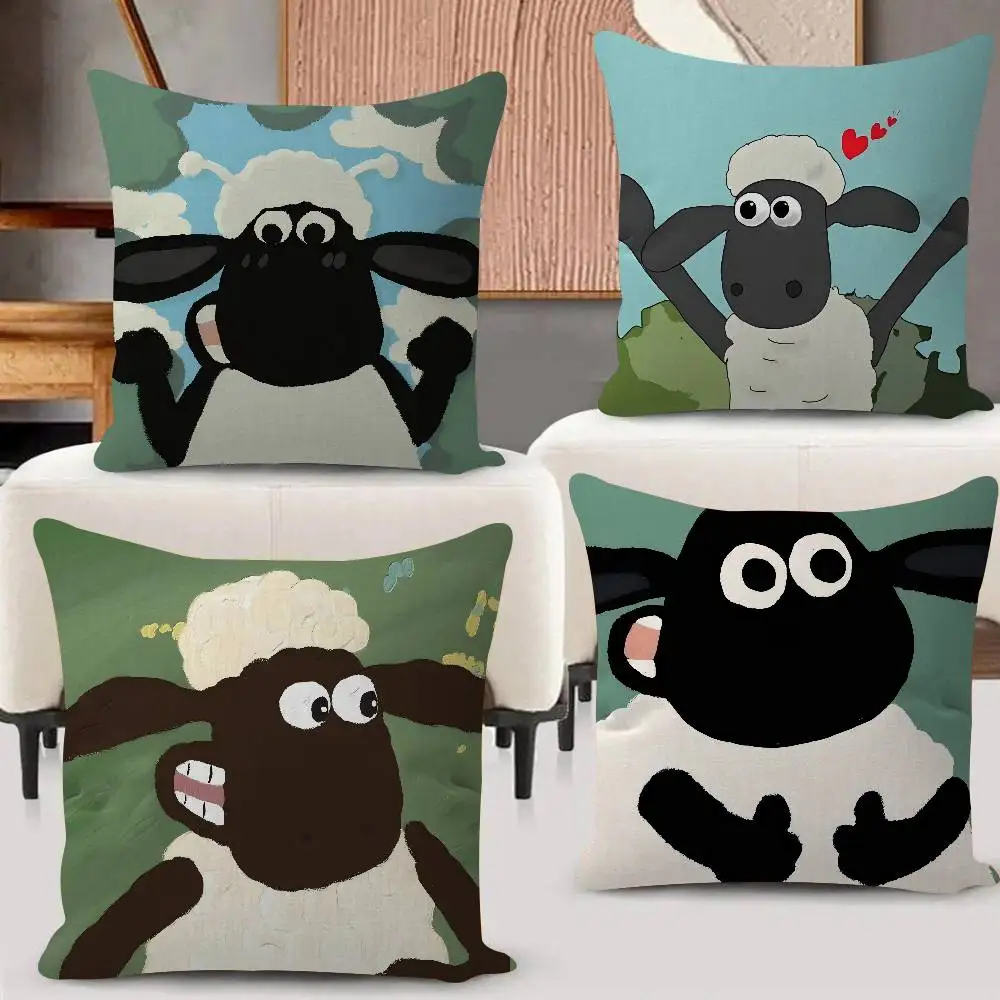 S-ShaunS-the Cute S-sheep-p Fundas de almohada para el hogar, funda decorativa para almohada de boda, funda de almohada súper suave