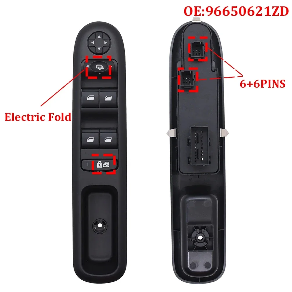 Front Left Car Master Window Switch For Peugeot 3008 5008 Wagon 2009-2016 96650621ZD 96650620ZD