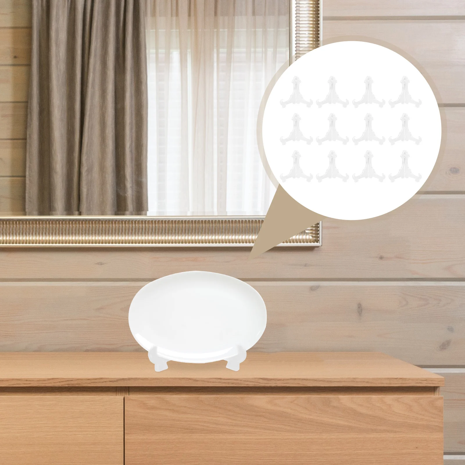 

12Pcs Triangular Display Racks Safe and Design for Securely Displaying Your Items Commodity Rack Triangular Display Rack