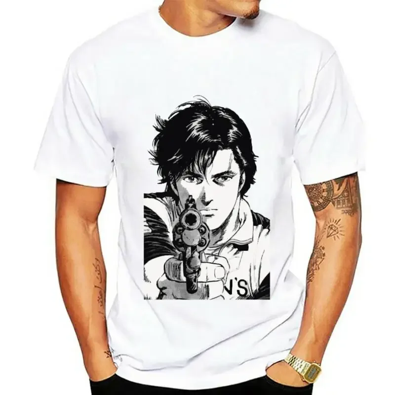 

New Summer TShirt Nicky Larson T-Shirt Cotton City Hunter Ofertas Tops