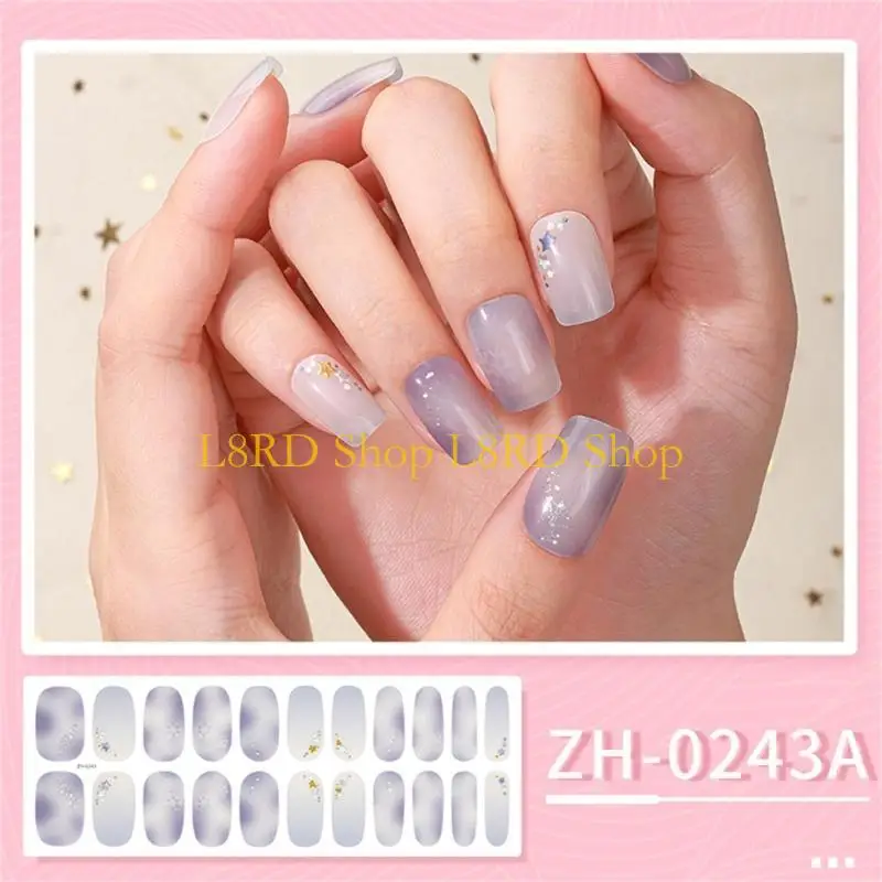 L8rd nagellak strips volledige wraps nagelstickers zelfklevende nagelstickers voor vrouwen en meisjes manicure diy