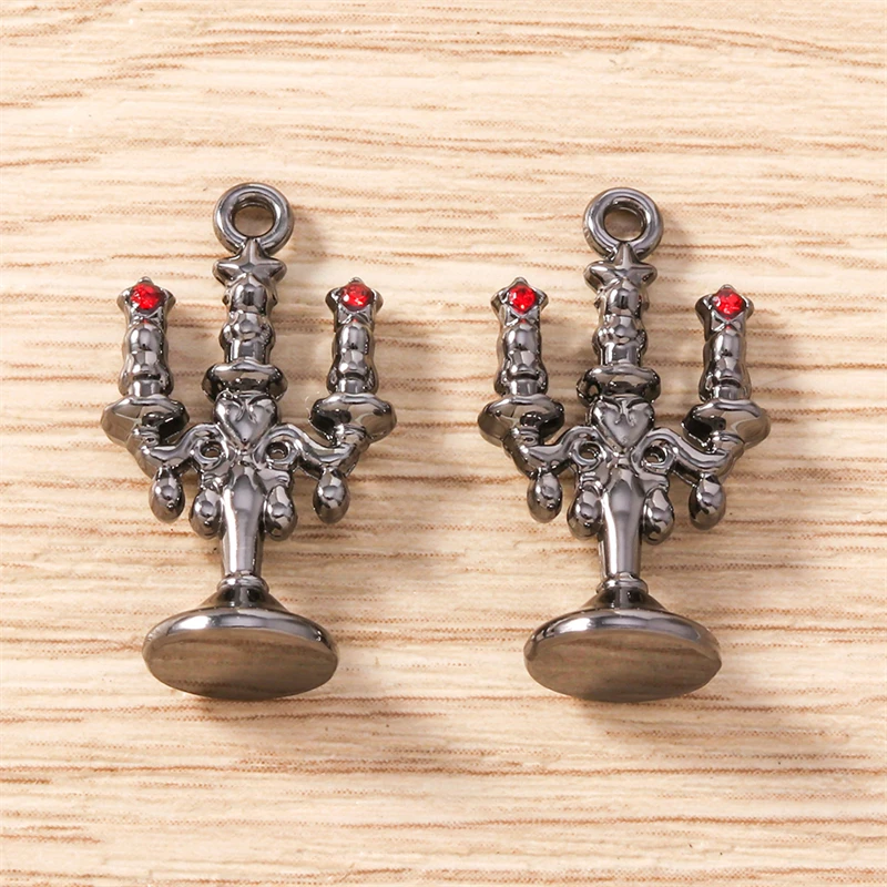 5 Stück 13 x 23 mm niedliche Metall-Kerzenständer-Form-Charms-Anhänger für Schmuckherstellung, Halsketten, Ohrringe, DIY, handgefertigtes Bastelzubehör – Detail 16