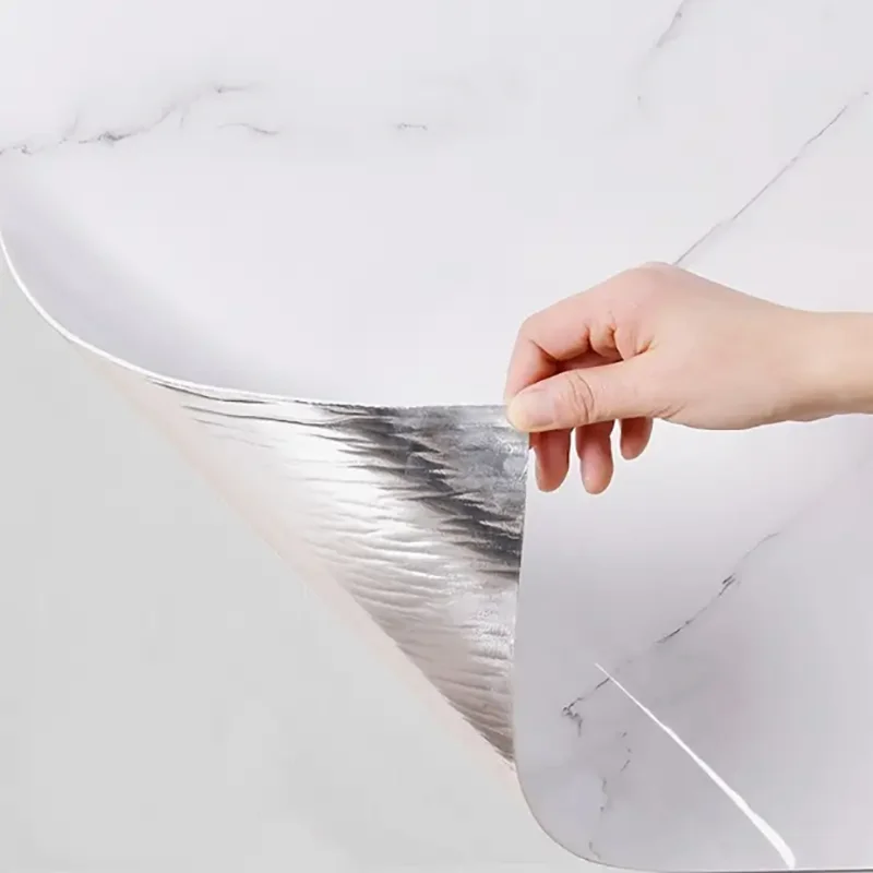 Marmor-Aufkleber Selbstklebende PVC Wasserdichte Wandaufkleber Schlafzimmer Wohnzimmer TV-Hintergrund Wanddekoration Tapete – Detail 7