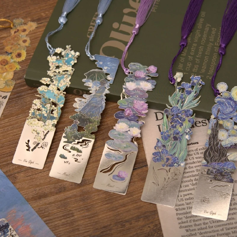 4 Dấu Trang Kim Loại Rỗng Với Tua Rua Nhiều Màu Sắc Dành Cho Người Yêu Sách Giáo Viên Dropshipping