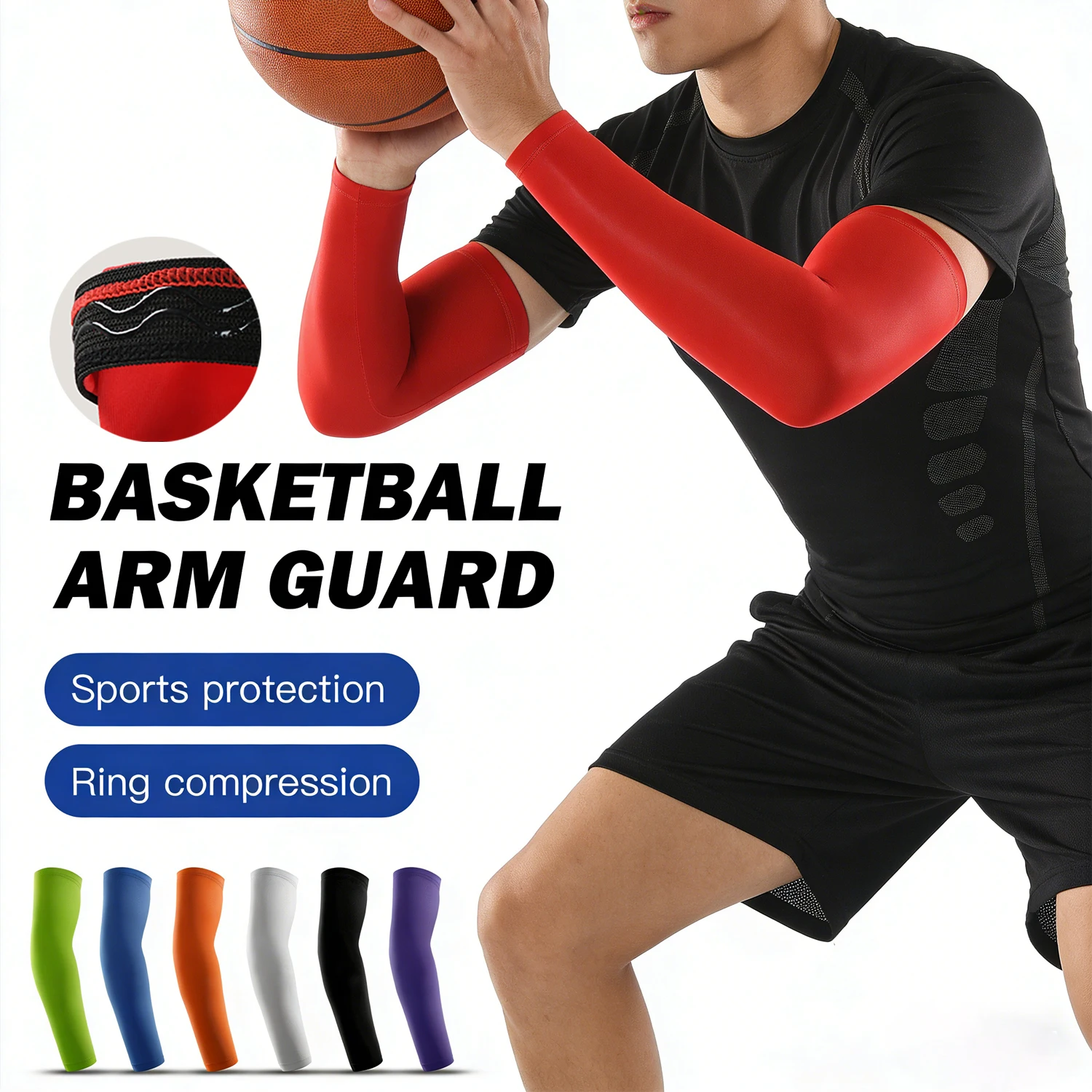 1PCS Arm Sleeves, Youth Adult Basketball Shooter Sleeves,Elbow Forearm for Football Basketball Volleyball Soccer