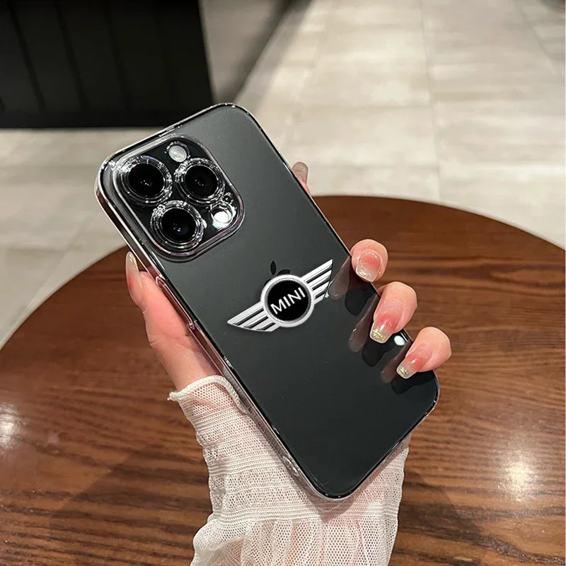 Fashion Clear Cover Phone Case for iPhone 11 12 13 14 Pro Max for BMW Mini Cooper R50 R52 R53 R55 R56 R60 R61 F54 F55 F56 F60