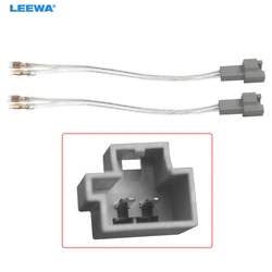 LEEWA 2pcs Car 2Pin Stereo Speaker Wire Harness Adaptors For Volvo Auto Speaker Replacement Connection Wiring Plug Cables #5359