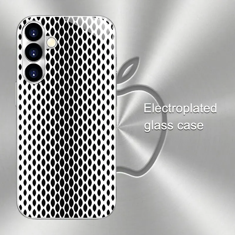 Funda de vidrio con patrón de diamante negro para Samsung Galaxy S26 S25 S24 S22 S21 S20 FE/Ultra/Plus, anti caídas 4