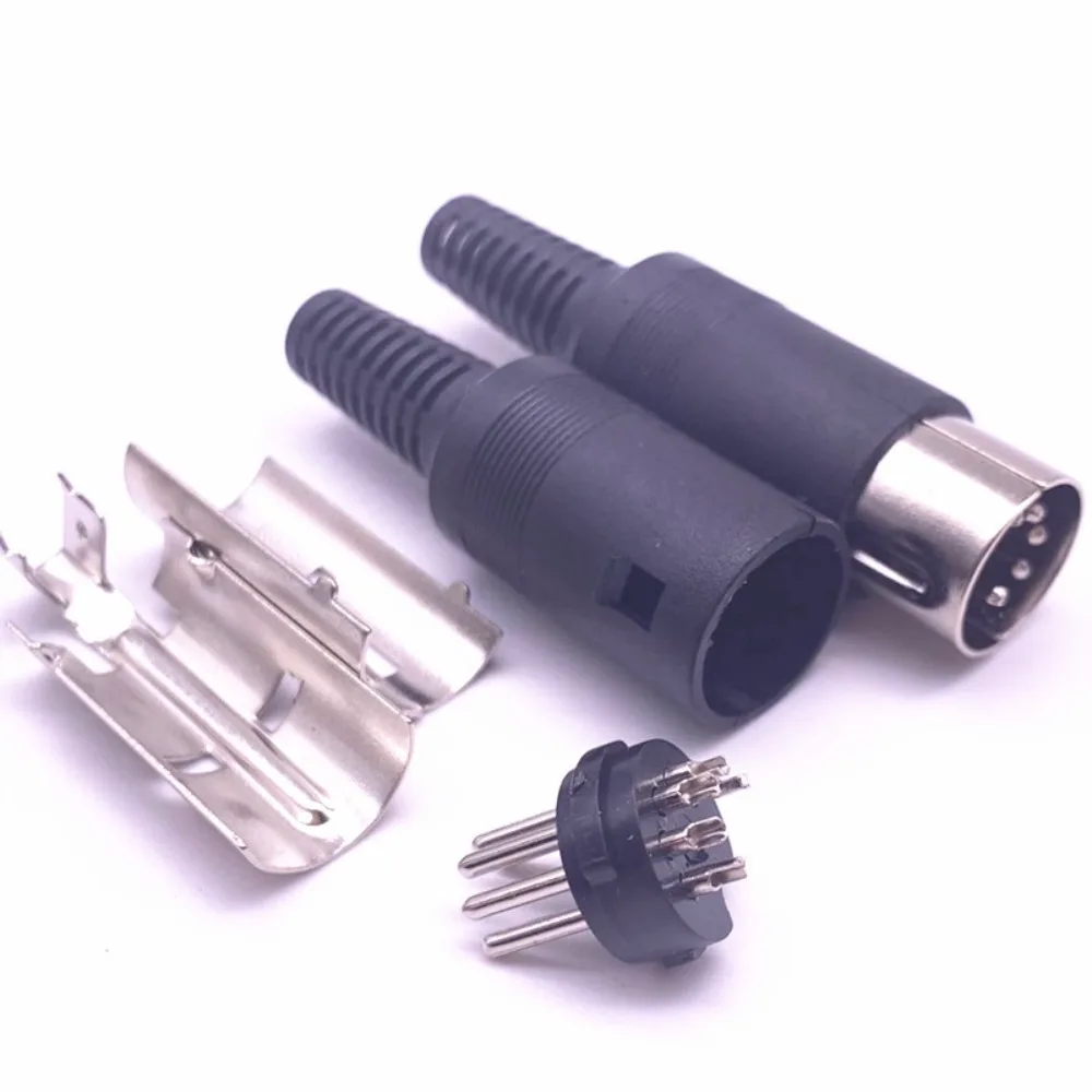 3pin 4pin 5pin 6pin 7pin 8 Pin DIN Male Female Plug Chassis Cable MIDI Power Source Plug Audio AV Connector Adapter