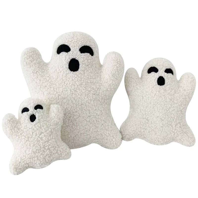 

3 Pcs Ghost Halloween Pillows Cute Soft Throw Pillows Ghost Party Decorative Spooky Pillows