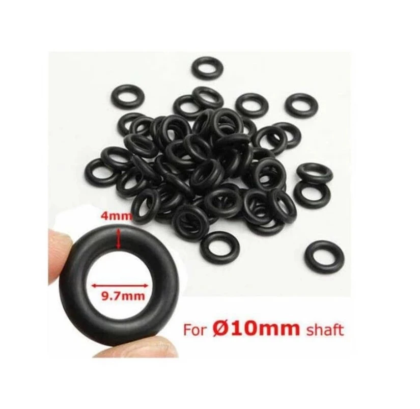 60pcs Of Tire Changer Pedal Parts Rubber 9.7x4 MM Air Control Valve Sealing O-Ring Accessories