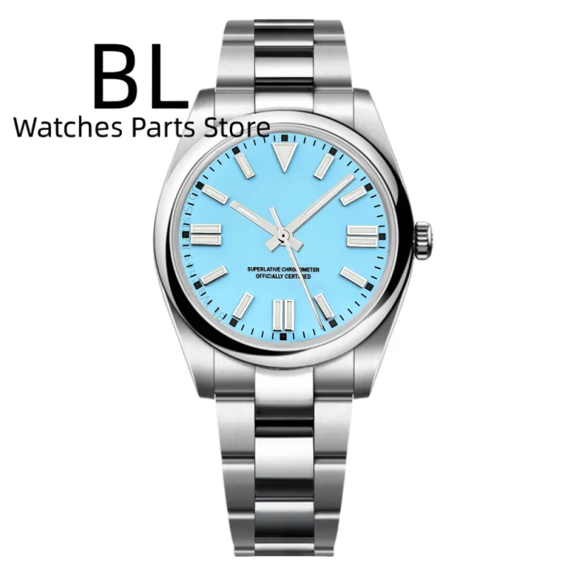 BLIGER Custom logo Relogio Masculino Sapphire Crystal Watch For Men Waterproof No Date Red Sky Blue Lavender Dial Green Luminous