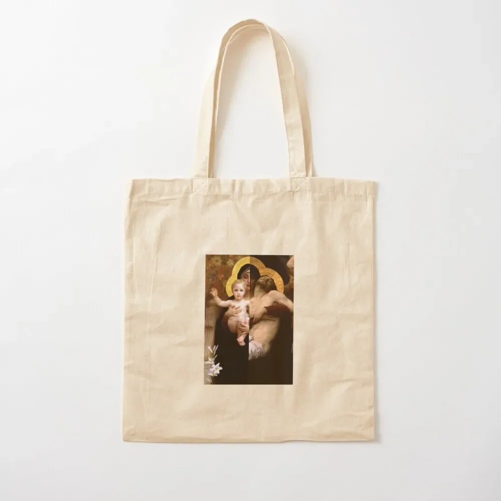 

From Birth till Death, La Vierge au Lys (1899) and Pieta (1876) from William Bouguereau Tote Bag bag for beach Tote Bag