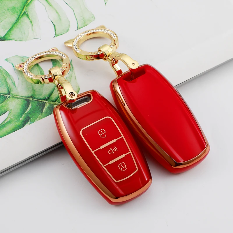 3 4 Button TPU Car Key Case Cover Keychain for Great Wall Haval Jolion H6 H7 H4 H9 F5 F7 F7X F7H H2S GMW Dargo Key Shell Fob