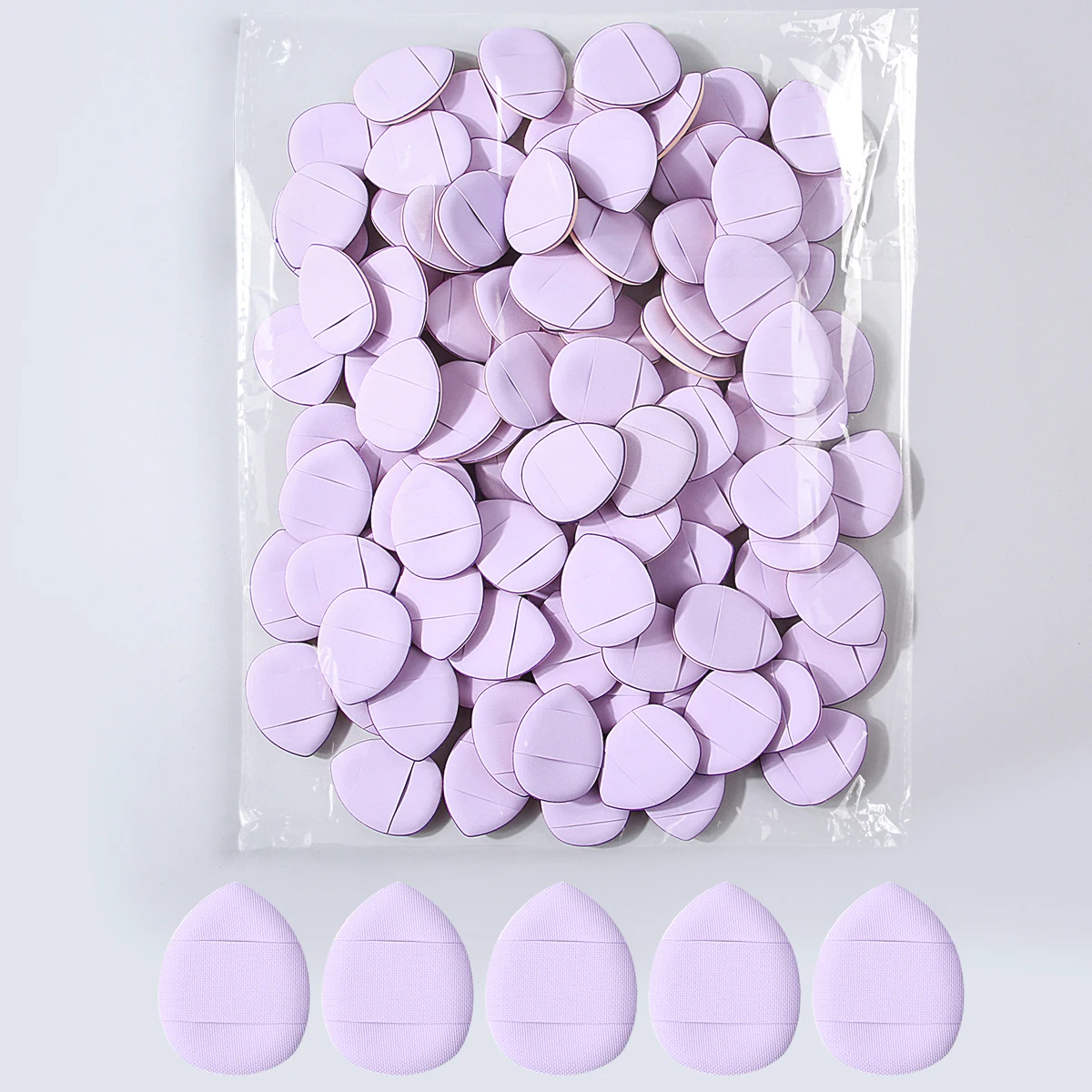 100 قطعة من أدوات مكياج السفر المحمولة، وسادة هوائية صغيرة، نفخة مسحوق الإبهام، نفخة مسحوق كونسيلر للوجه جافة ورطبة قابلة للاستخدام