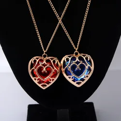 Zeldas Tears of The Kingdom Green Red Sapphire Heart Necklace Pendant Keychain Toy Fan Gift