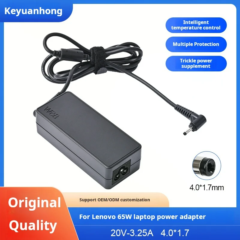 

20V 3.25A 65W 4.0*1.7mm AC Laptop Charger For Lenovo IdeaPad 330s 320 100-15 B50-10 YOGA 710 510-14ISK Redmibook 14 13 Adapter