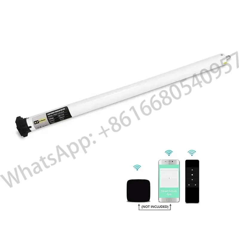A-OK Rechargeable Lithium Battery APP WiFi Google Alexa Remote Control DC25 1.2 NM Tubular Roller Blind Motor