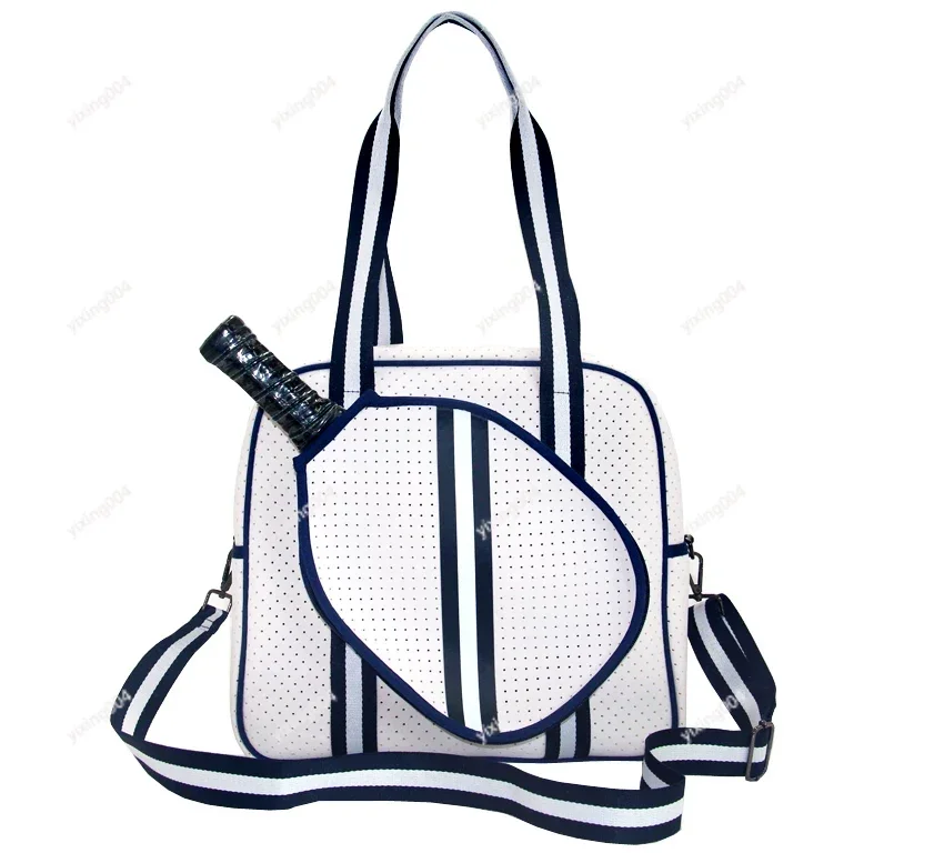 Portable Sports Racket Bag Adjustable Shoulder Strap Crossbody Hand Bag for Pickleball Tennis Badminton Use