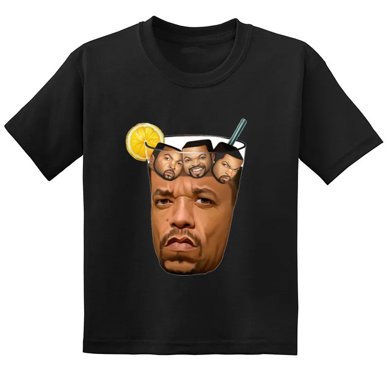 

American vintage cotton T-shirt with portrait print short sleeves and hip-hop style