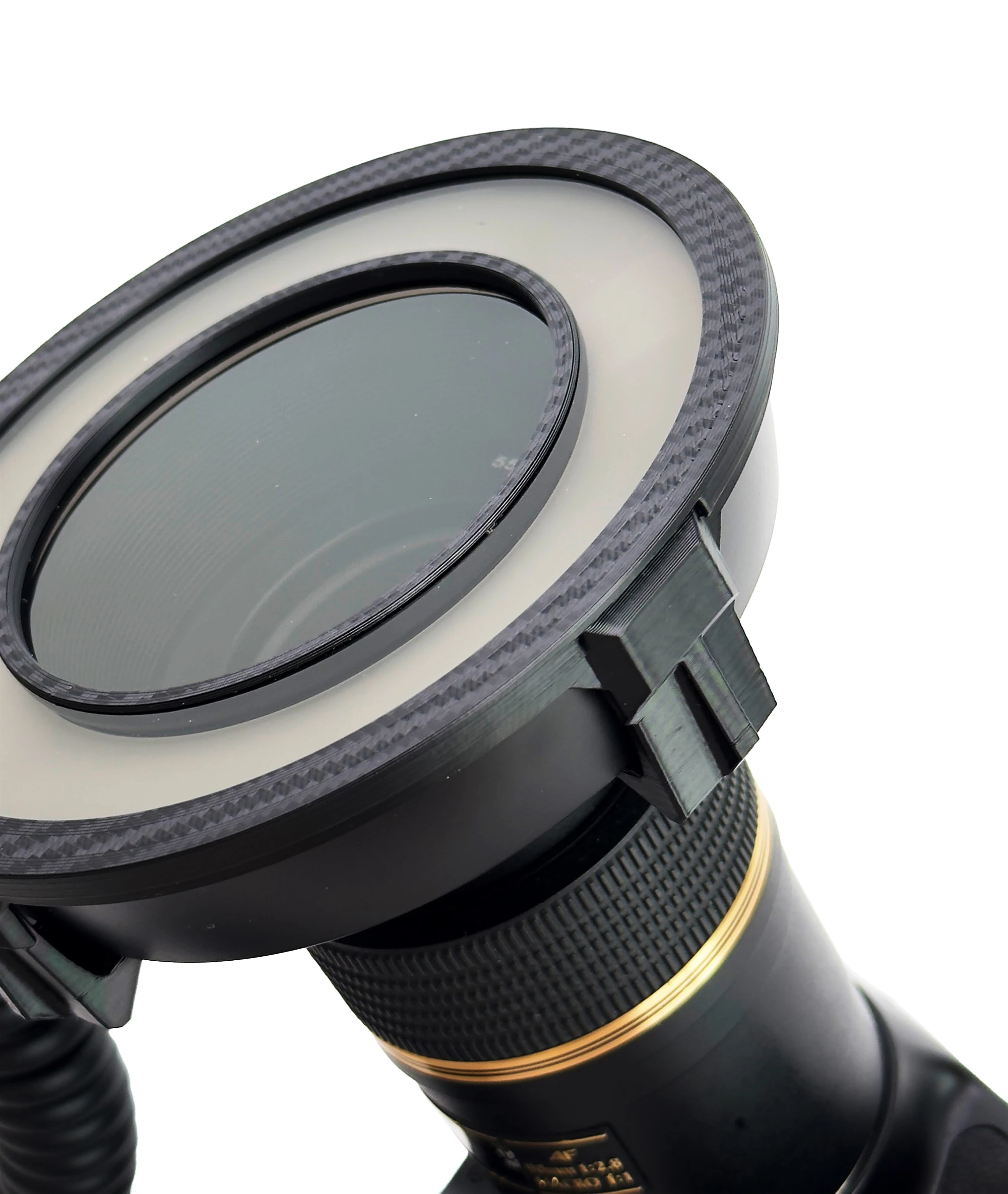 Kamera-Zahnfotografie – kein Reflexions-Kreuzpolarisationsset für Godox MF-R76-Blitze. Ring blinkt intraorale Fotografie – Detail 10